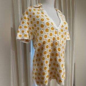 Vintage Tori Burch Crochet Blouse